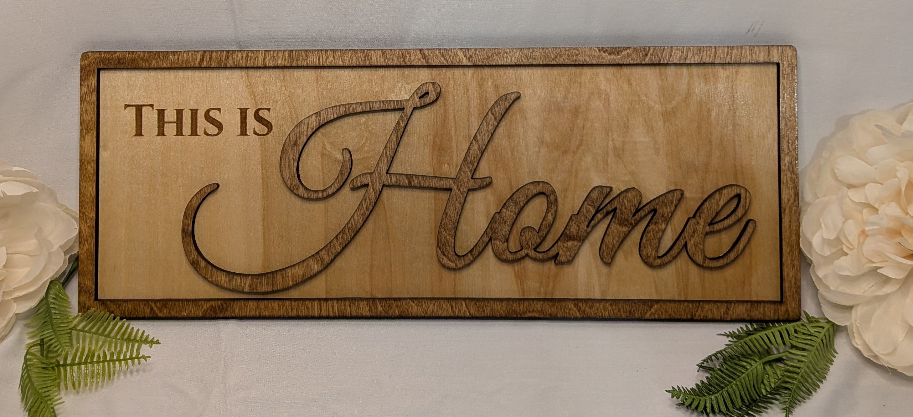"This is Home" 3D Layered Birch Wood Sign