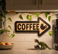Coffee Arrow Sign, Farmhouse Kitchen Decor, Layered Wood Sign