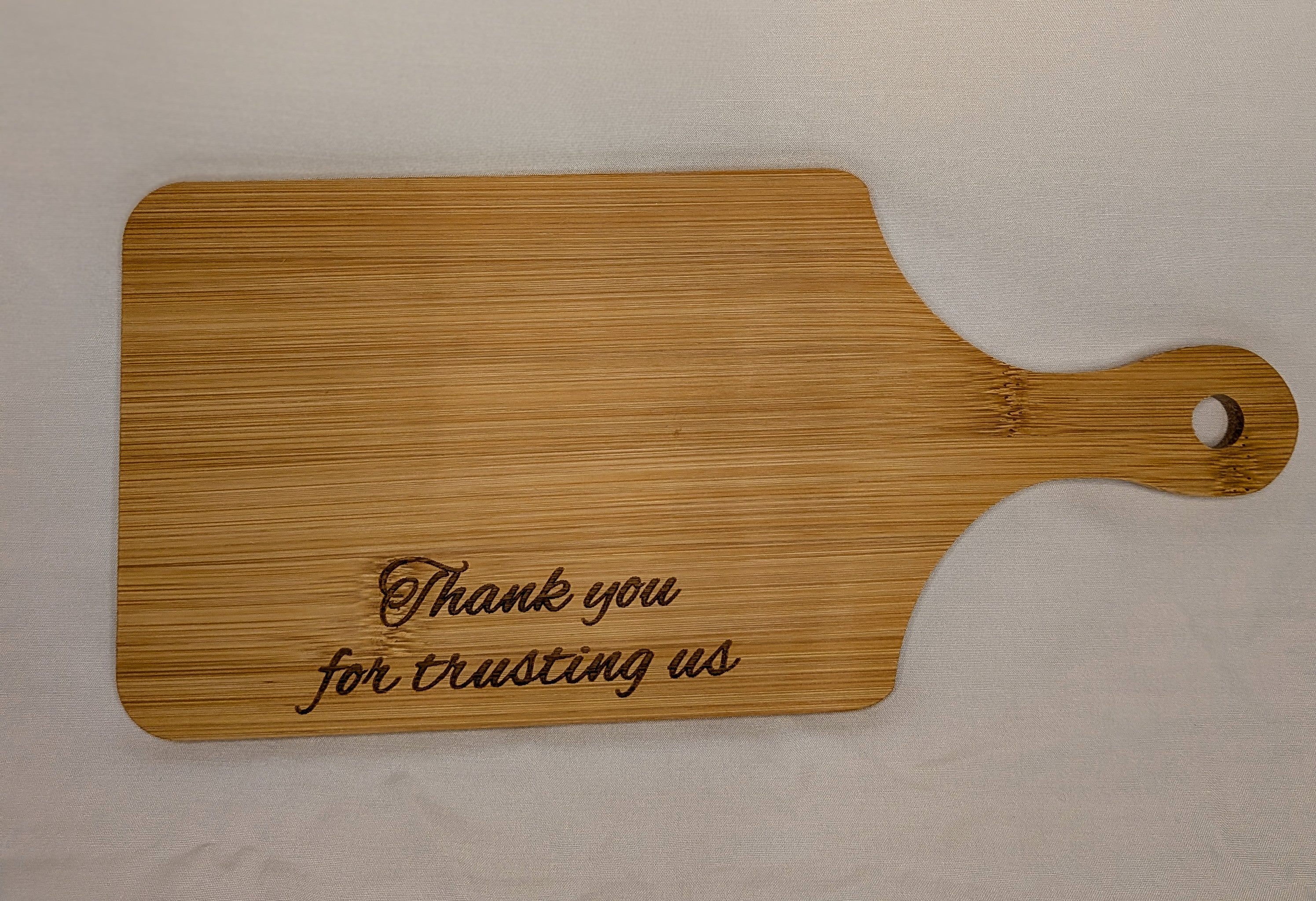 Thank you for trusting us engraved cutting board